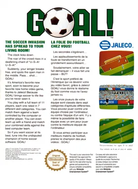 Goal! (Europe) box cover back